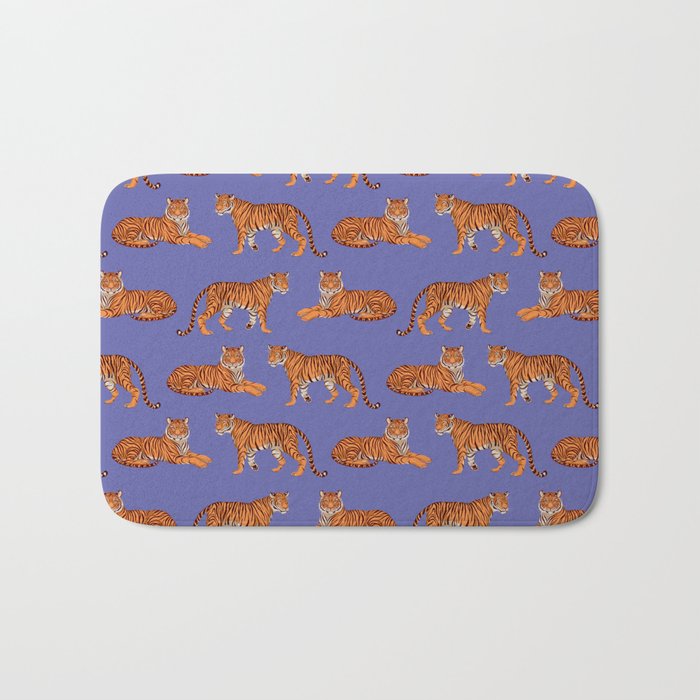 Tigers - Very Peri Bath Mat Gallery Image 1