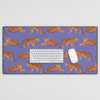 Tigers - Very Peri Desk Mat Gallery Image 1