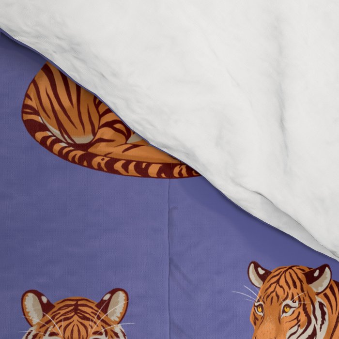 Tigers - Very Peri Comforter Gallery Image 4