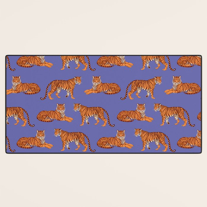 Tigers - Very Peri Desk Mat Gallery Image 3