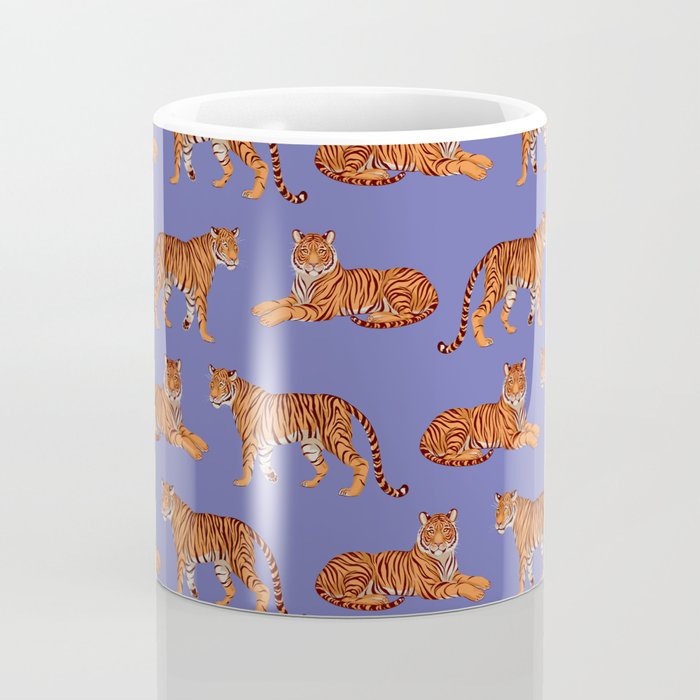 Tigers - Very Peri Coffee Mug Gallery Image 4