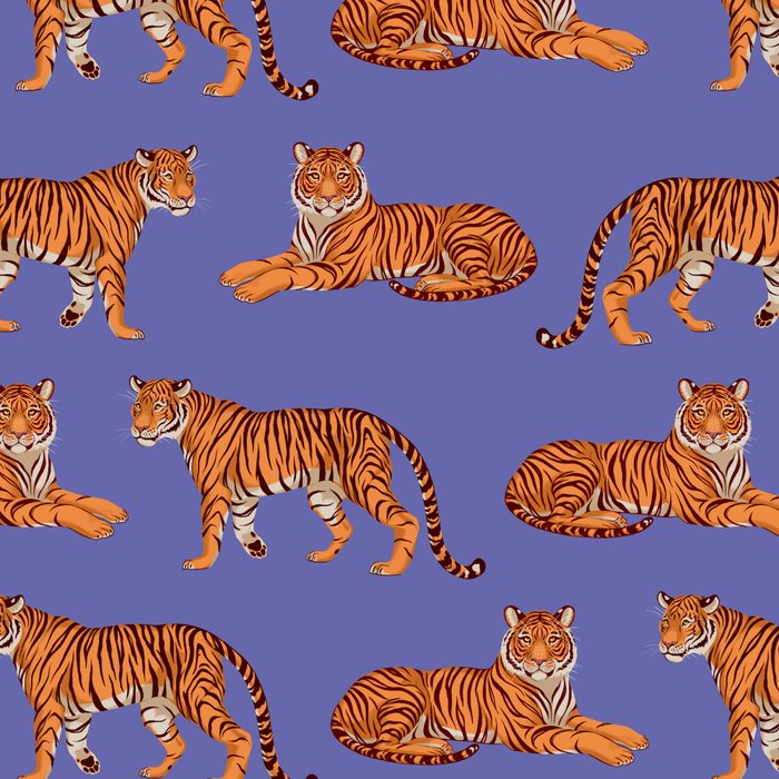 Tigers - Very Peri Coffee Mug Gallery Image 2