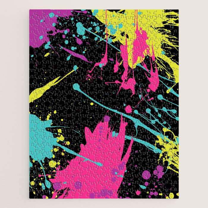Splatter Paint Black Jigsaw Puzzle Gallery Image 1