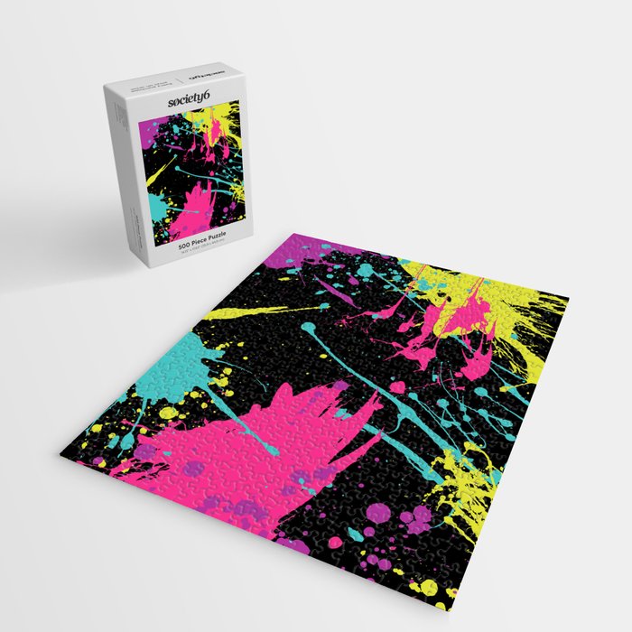 Splatter Paint Black Jigsaw Puzzle Gallery Image 2