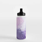 Purple Amethyst Crystal Inspired Abstract Flow Painting Water Bottle Gallery Image 2