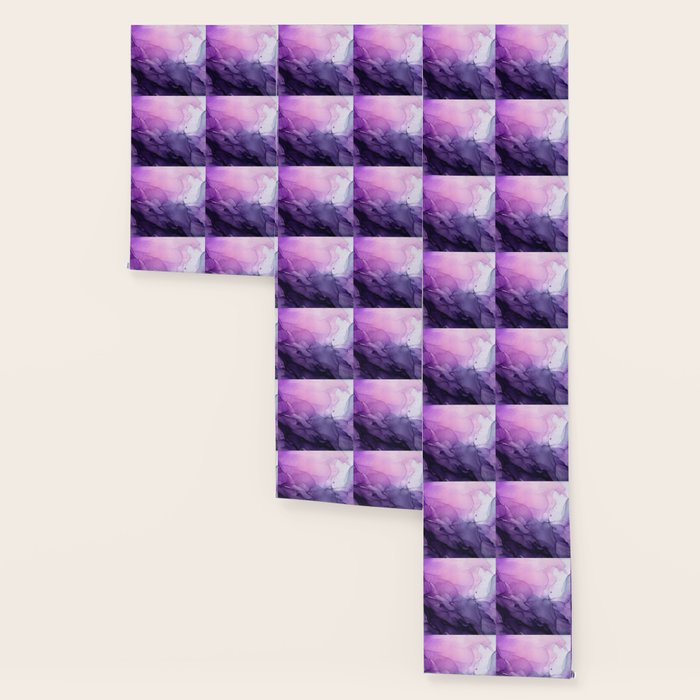Purple Amethyst Crystal Inspired Abstract Flow Painting Wallpaper Gallery Image 3