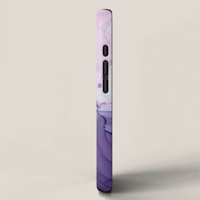 Purple Amethyst Crystal Inspired Abstract Flow Painting iPhone Case Gallery Image 2