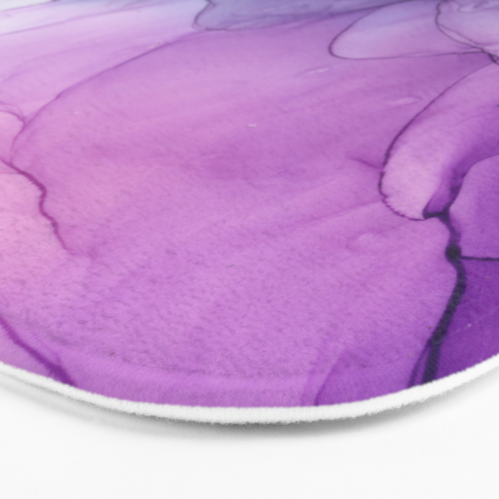 Purple Amethyst Crystal Inspired Abstract Flow Painting Bath Mat Gallery Image 3
