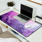 Purple Amethyst Crystal Inspired Abstract Flow Painting Desk Mat Gallery Image 2