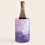Purple Amethyst Crystal Inspired Abstract Flow Painting Wine Chiller Gallery Image 3