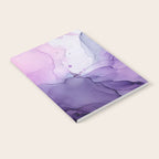 Purple Amethyst Crystal Inspired Abstract Flow Painting Notebook Gallery Image 2