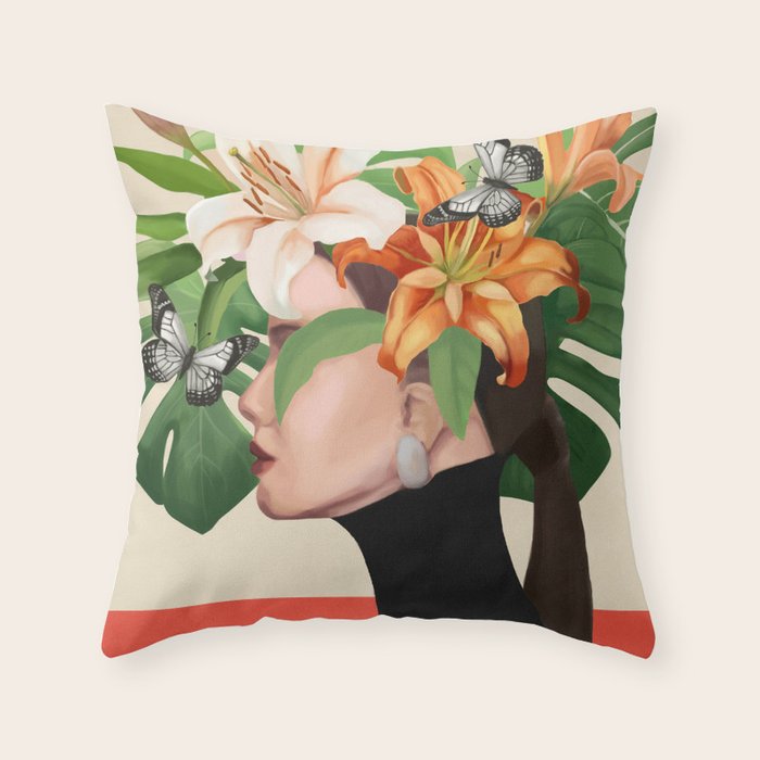 Floral Serenity Throw Pillow Gallery Image 6