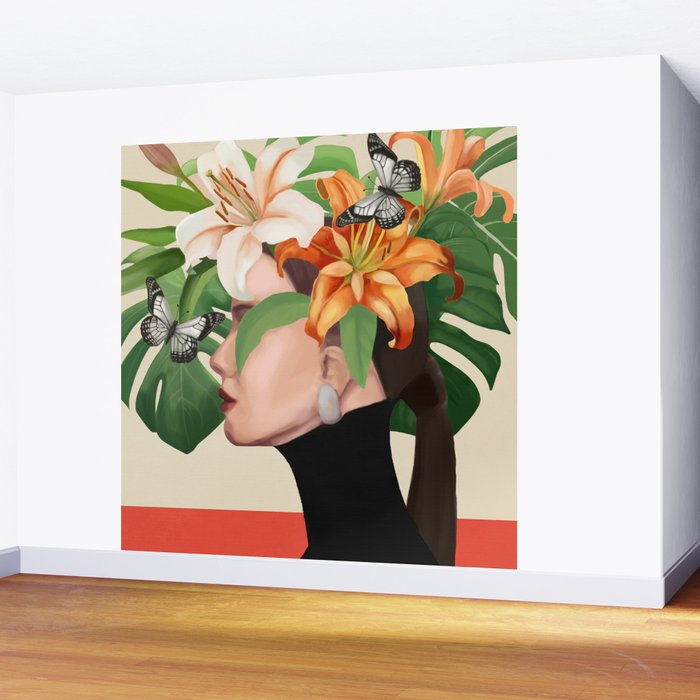 Floral Serenity Wall Mural Gallery Image 2