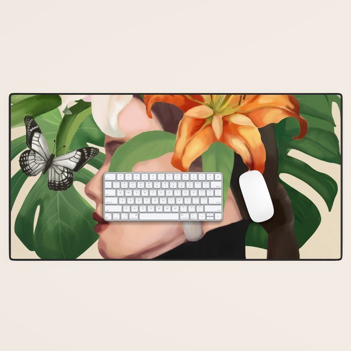 Floral Serenity Desk Mat Gallery Image 1
