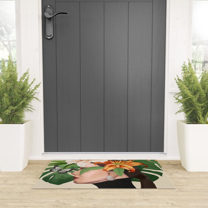 Floral Serenity Welcome Mat Gallery Image 3