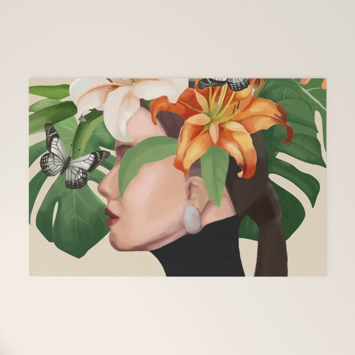 Floral Serenity Welcome Mat Gallery Image 1