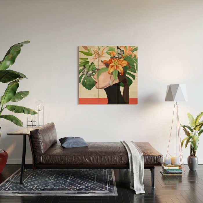 Floral Serenity Wood Wall Art Gallery Image 2