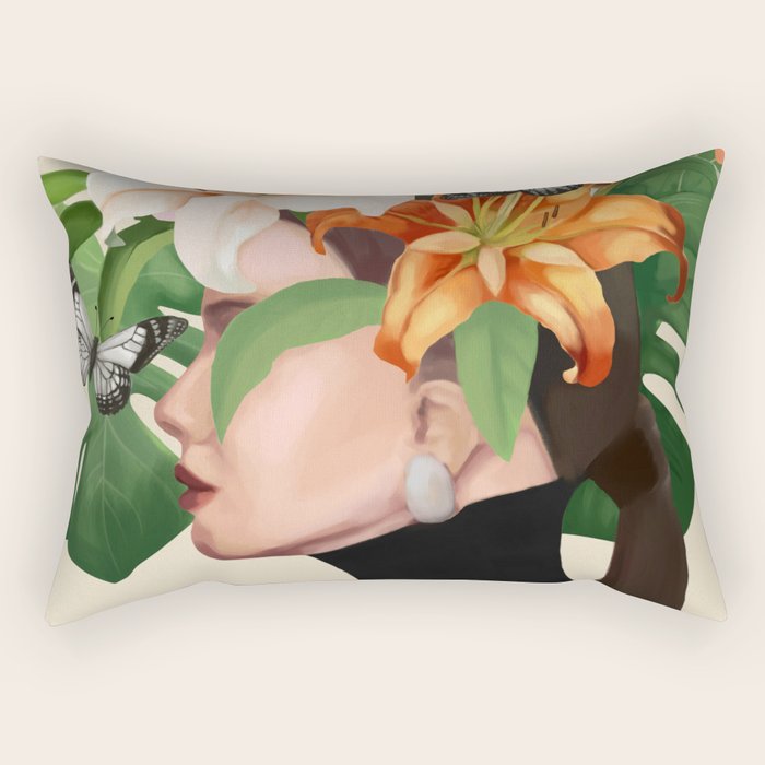 Floral Serenity Rectangular Pillow Gallery Image 1