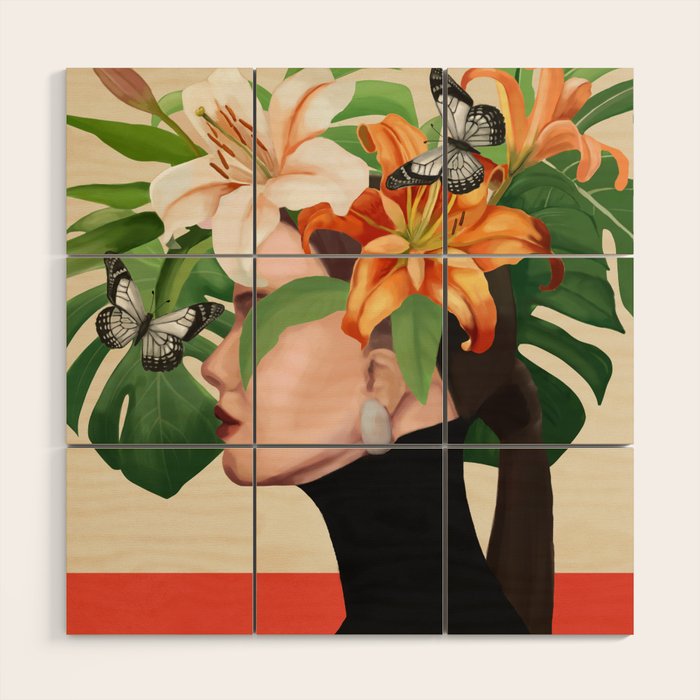 Floral Serenity Wood Wall Art Gallery Image 1