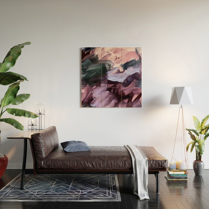 abstract painting VII Wood Wall Art Gallery Image 2