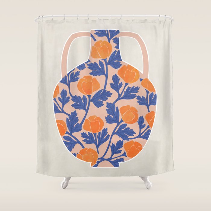 flowers and vase Shower Curtain Gallery Image 1