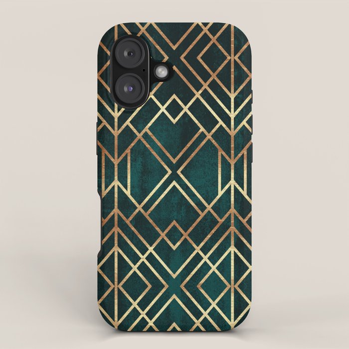 Dark Teal Geo iPhone Case Gallery Image 1