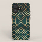 Dark Teal Geo iPhone Case Gallery Image 1
