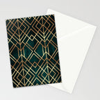 Dark Teal Geo Stationery Card Gallery Image 2