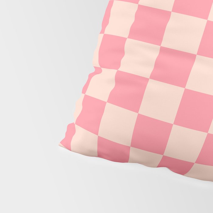Checkerboard Check Checked Pattern in Pink and Blush Pillow Sham Gallery Image 4