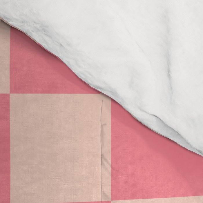 Checkerboard Check Checked Pattern in Pink and Blush Comforter Gallery Image 4
