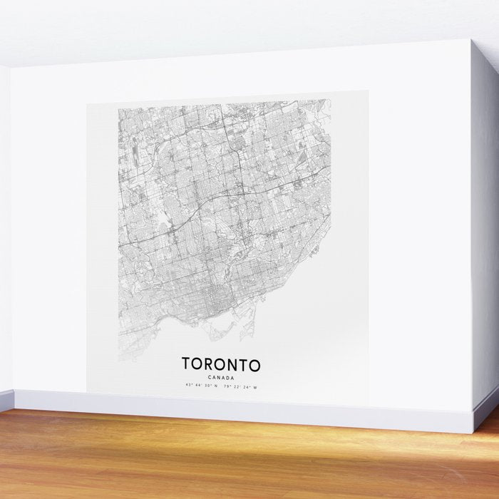 Toronto Map, Art Print By LandSartprints Wall Mural Gallery Image 2