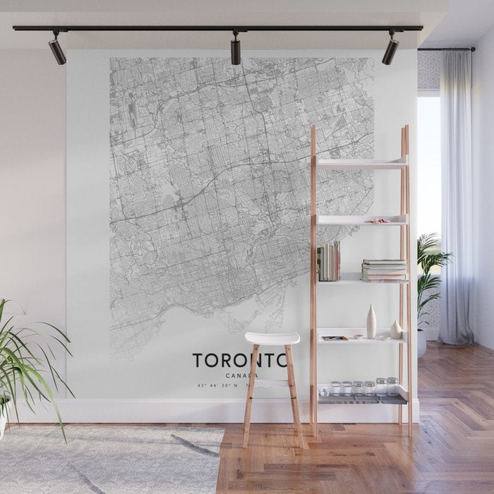 Toronto Map, Art Print By LandSartprints Wall Mural Gallery Image 1