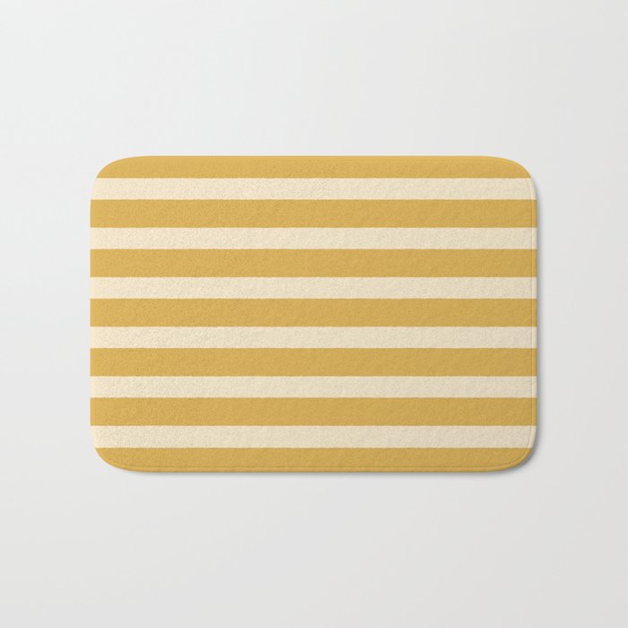 Simple Stripes Pattern - Gold Yelllow Bath Mat Gallery Image 1