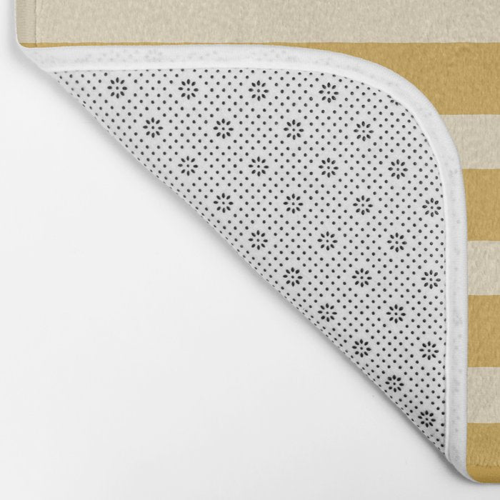 Simple Stripes Pattern - Gold Yelllow Bath Mat Gallery Image 2
