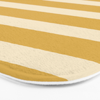 Simple Stripes Pattern - Gold Yelllow Bath Mat Gallery Image 3