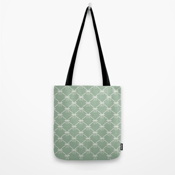 Bows & Ribbons Pattern XXVII Sage Green Tote Bag Gallery Image 2