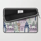 Block print Home pattern lilac Laptop Sleeve Gallery Image 2