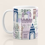 Block print Home pattern lilac Coffee Mug Gallery Image 3