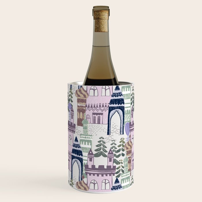 Block print Home pattern lilac Wine Chiller Gallery Image 1