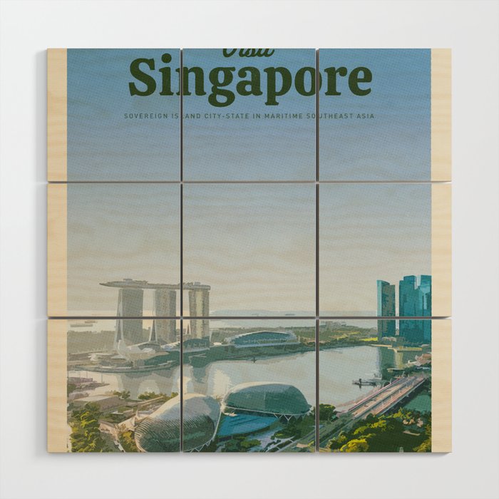Visit Singapore Wood Wall Art Gallery Image 1
