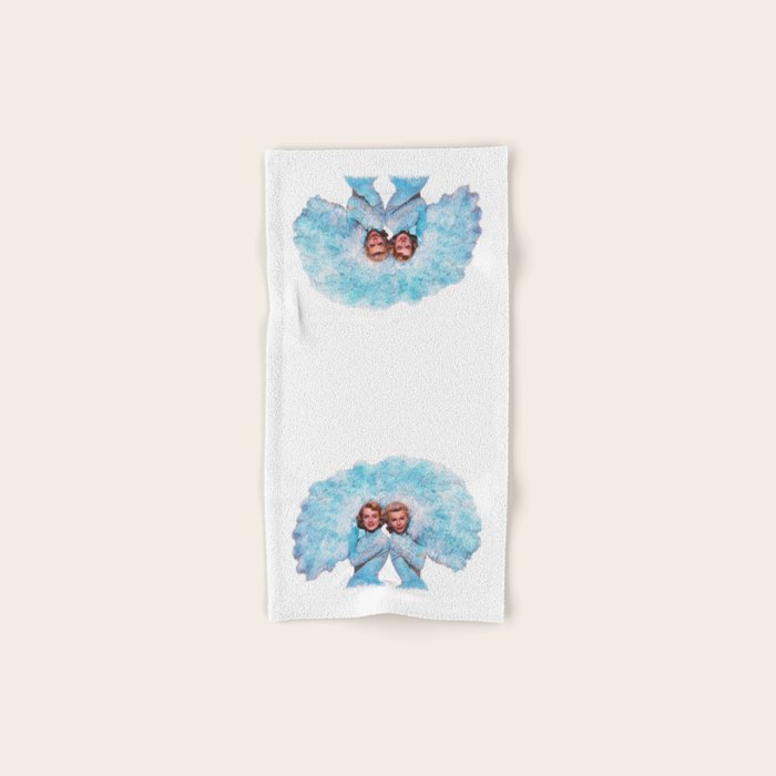 Sisters - White Christmas - Watercolor Bath Towel Gallery Image 1