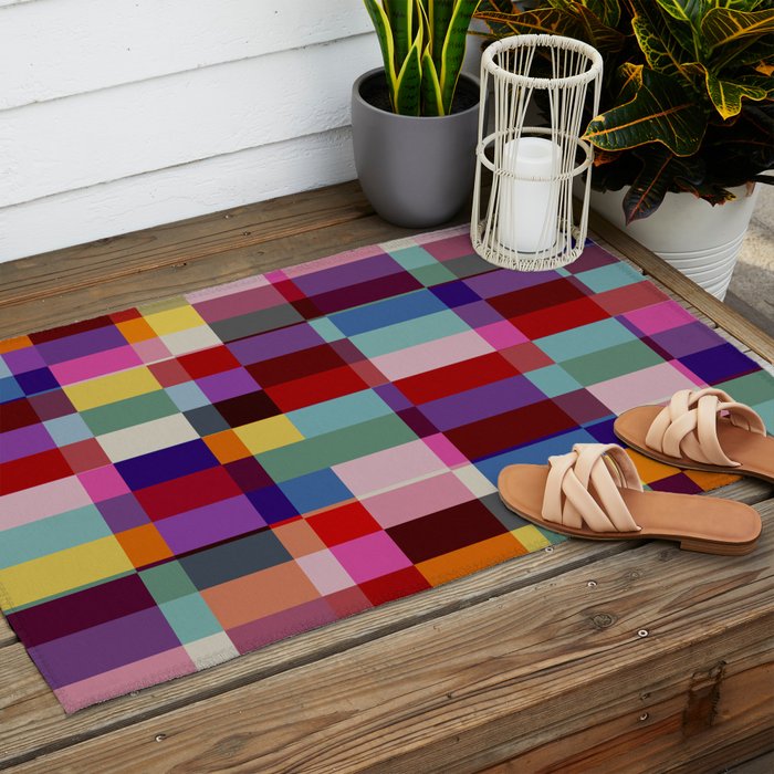 Futuristic Cyber Crossing Outdoor Rug Gallery Image 2
