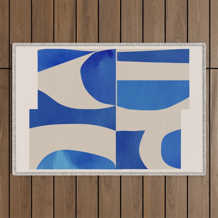 Minimal Geometric Shapes 229 Outdoor Rug Gallery Image 1