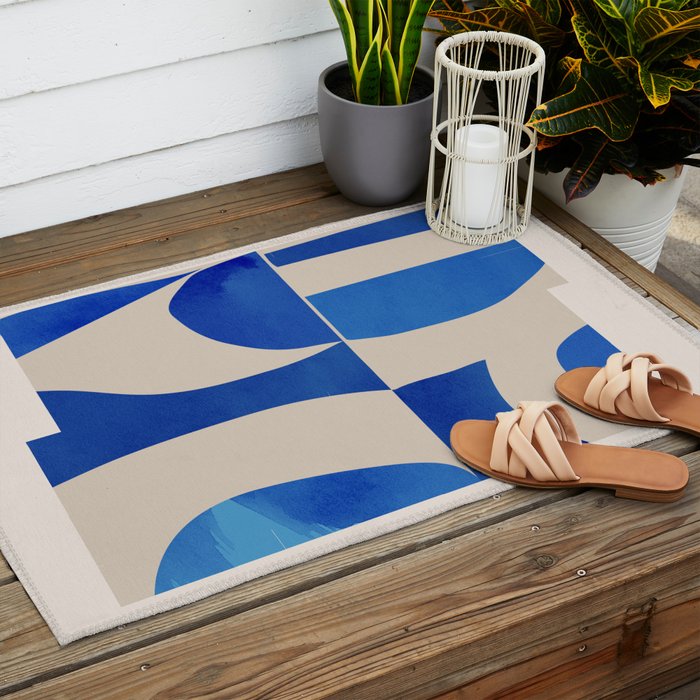 Minimal Geometric Shapes 229 Outdoor Rug Gallery Image 2