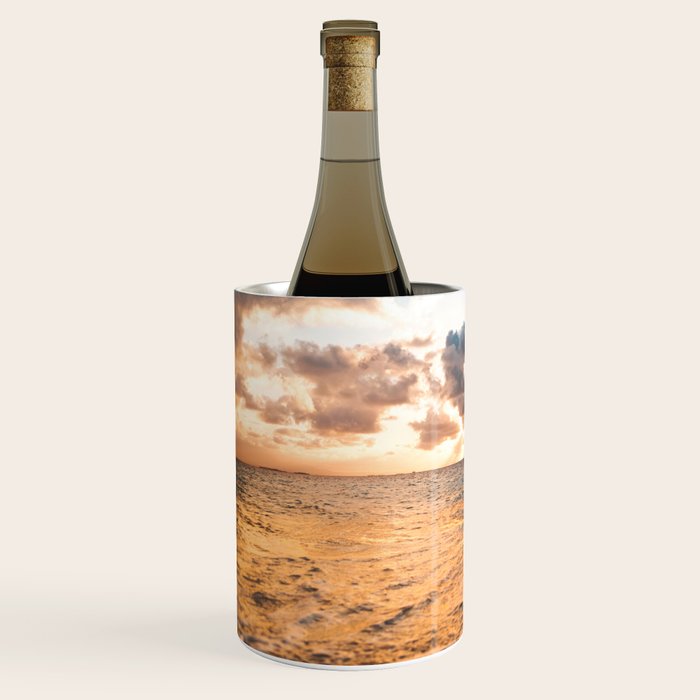 sunset sky over ocean - beach with sunset sky horizon Wine Chiller Gallery Image 2