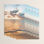 sunset sky over ocean - beach with sunset sky horizon Wrapping Paper Gallery Image 3