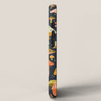 Mystic Mushrooms - Khaki & Green on Navy iPhone Case Gallery Image 2