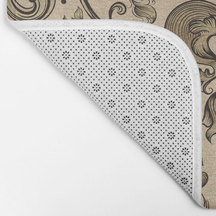 Vintage Fleur-de-lis ornament  Bath Mat Gallery Image 2