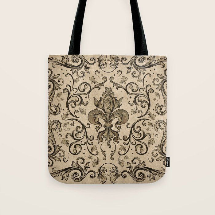 Vintage Fleur-de-lis ornament  Tote Bag Gallery Image 1
