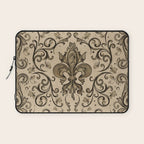 Vintage Fleur-de-lis ornament  Laptop Sleeve Gallery Image 1